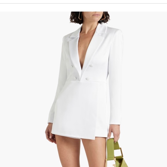 ALICE + OLIVIA
Mayra wrap-effect satin-crepe playsuit size 4 - Picture 2 of 12